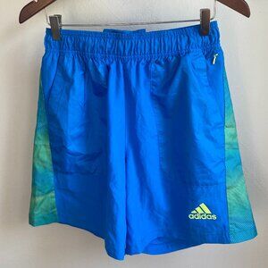 ADIDAS AEROREADY RUNNING SHORTS BLUE GREEN SIZE S